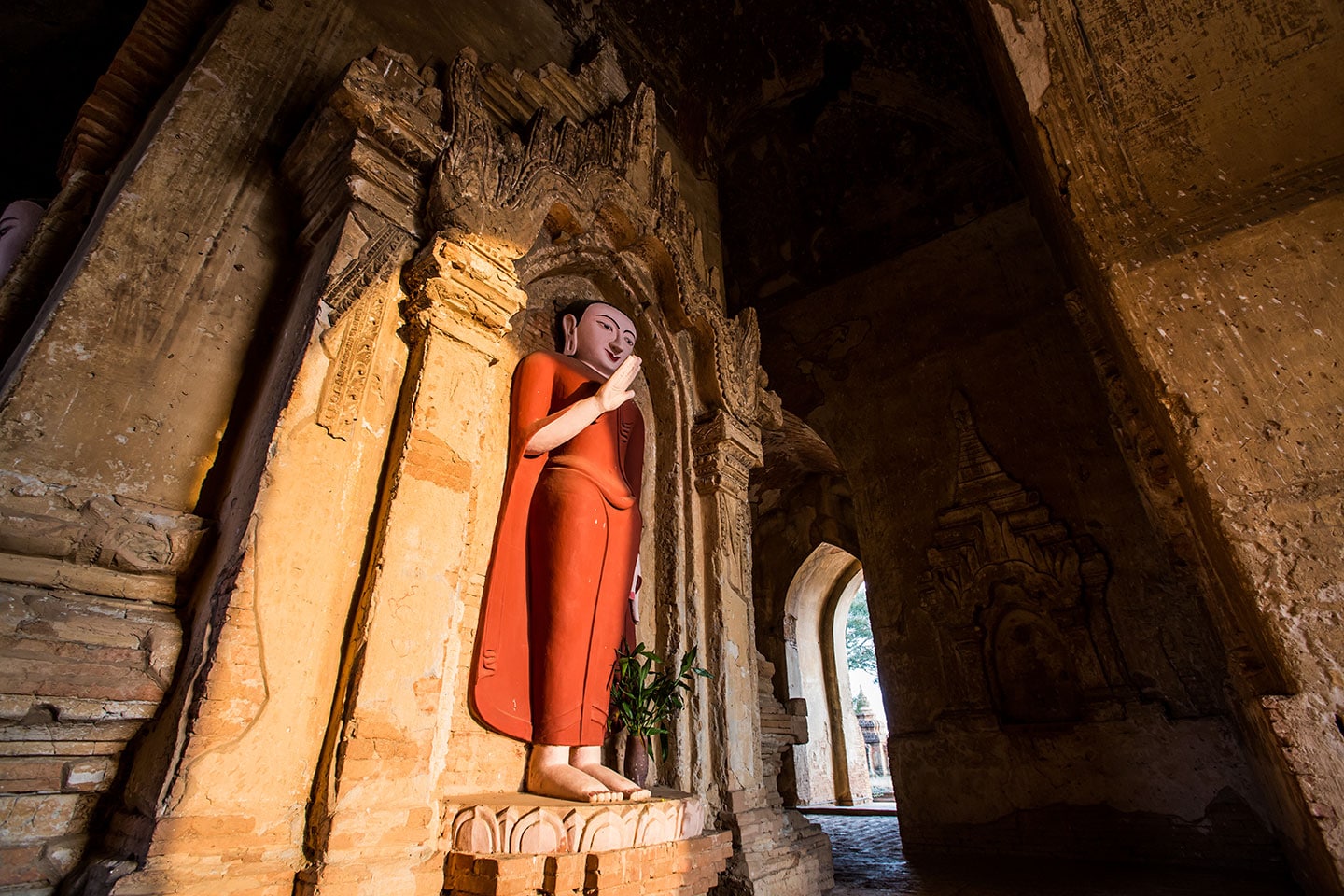 Giant buddha in Old Bagan, Myanmar
