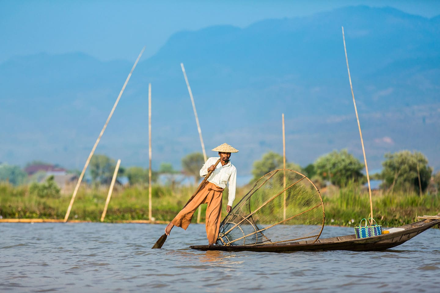 Inle Lake fishing in Myanmar