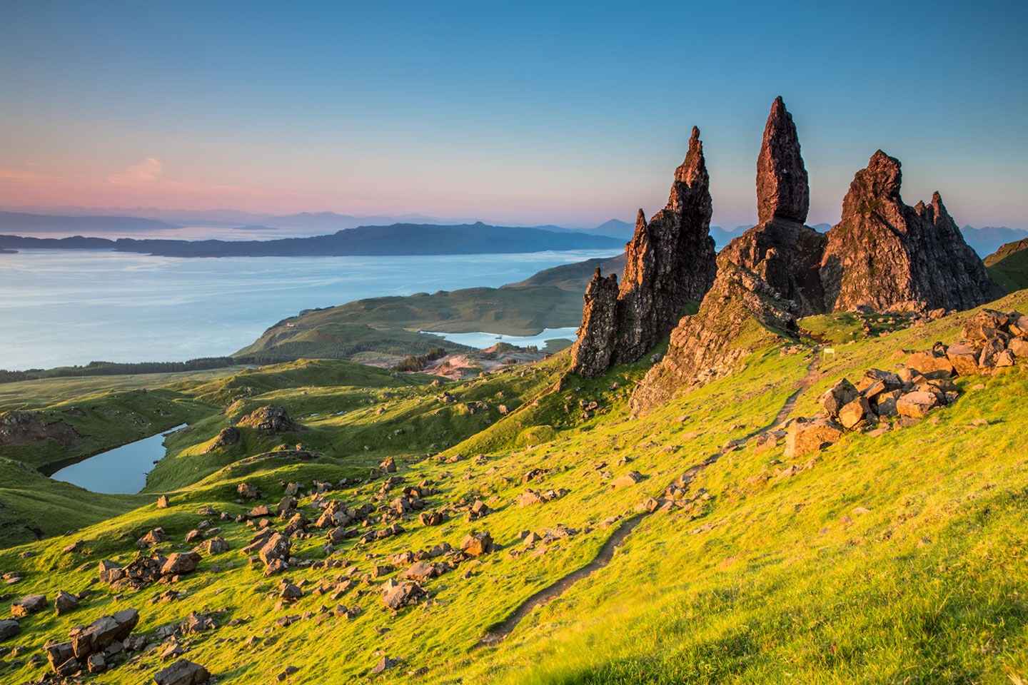 Old man of Storr on the Isle of Skye, Scotland