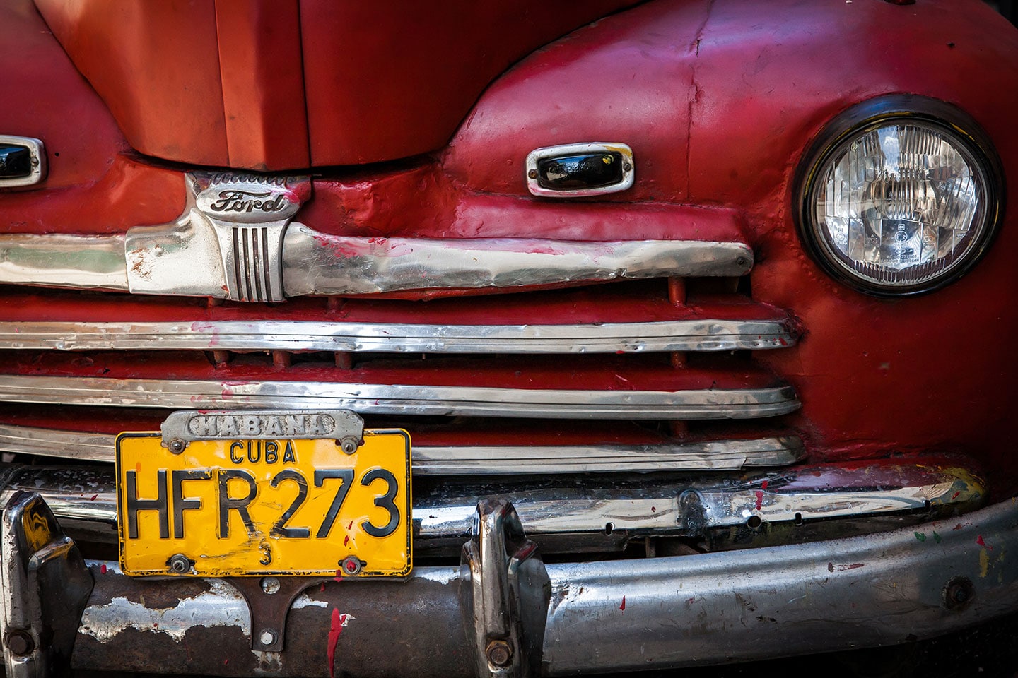 Vintage Ford car in Havana, Cuba