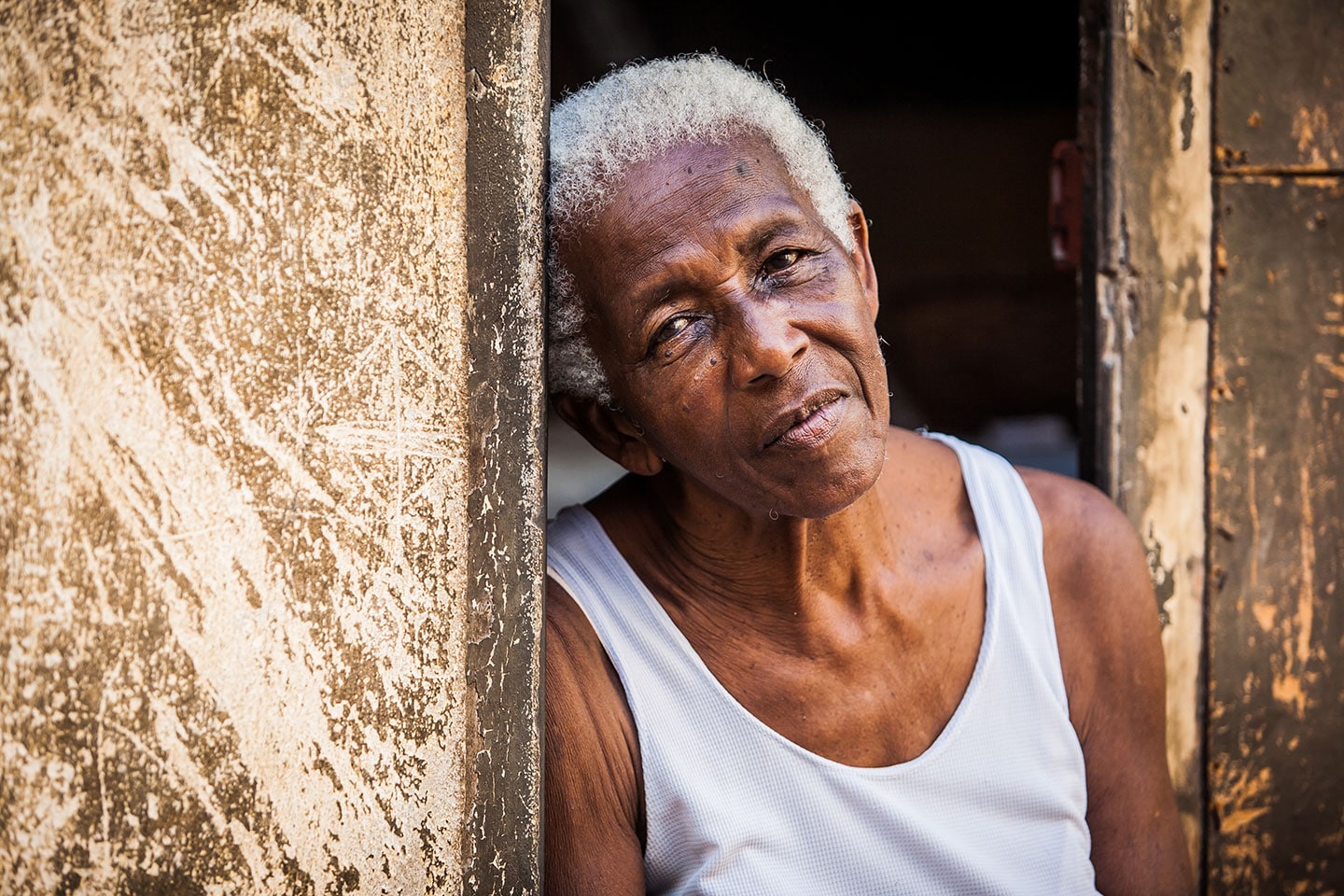 Old woman in the streets of Trinidad, Cuba