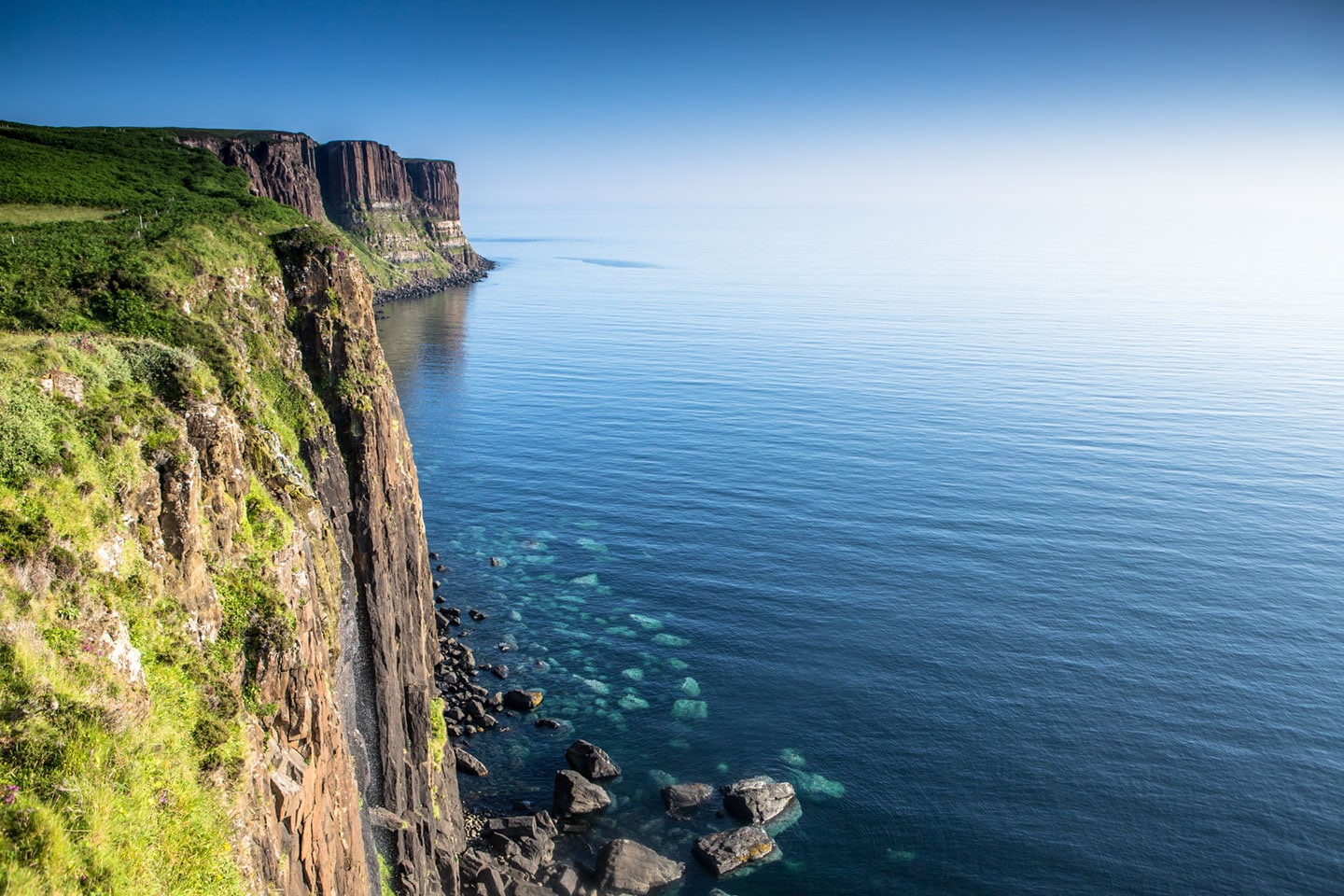 Kilt Rock cliffs on the Isle of Skye, Scotland