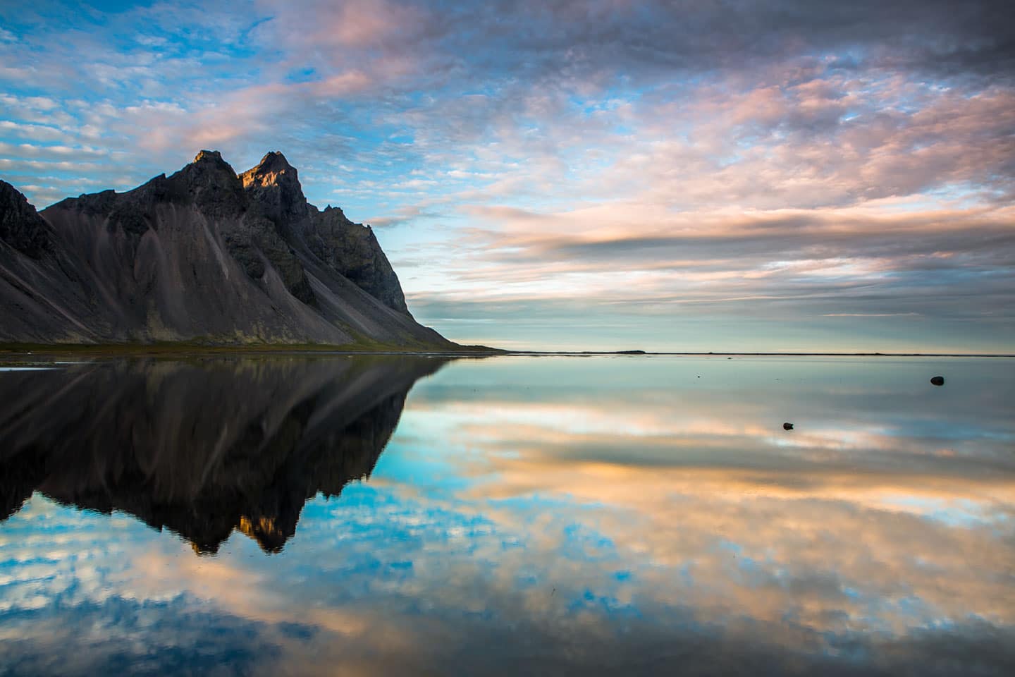 Travel photography in Iceland of a mountain