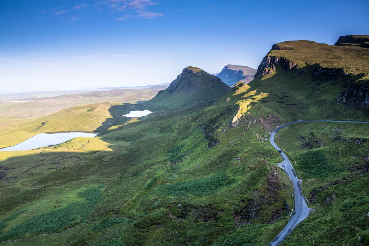 The Quiraing pass at the Isle of Skye in Scotland