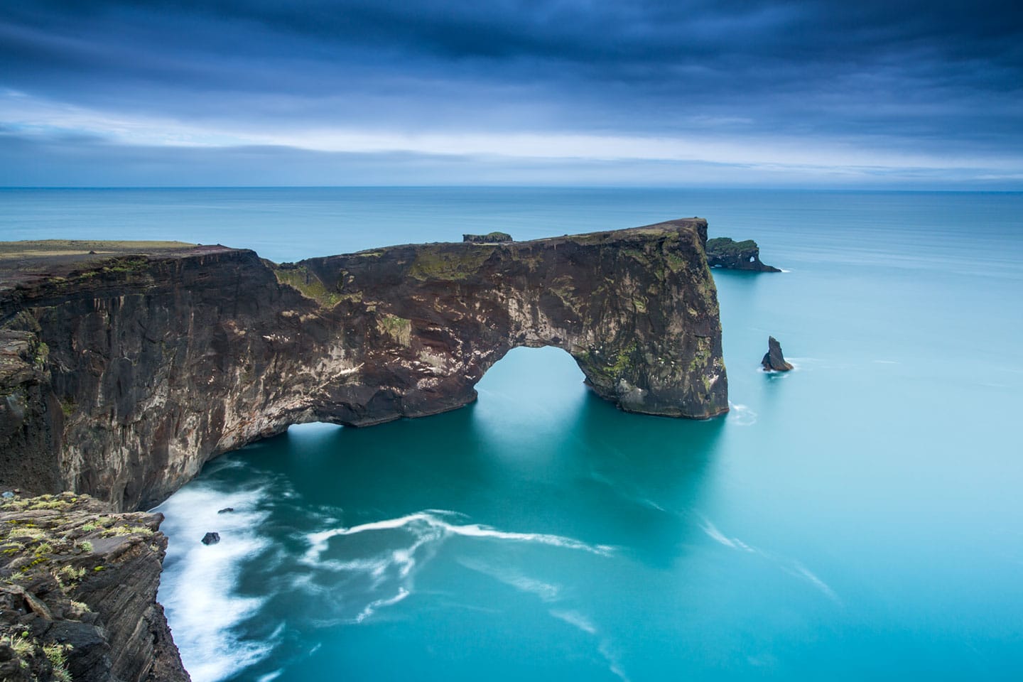 Dyrholaey arch formation in Iceland