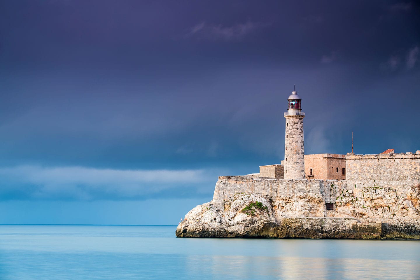 Lighthouse in the harbor of Havana, Cuba