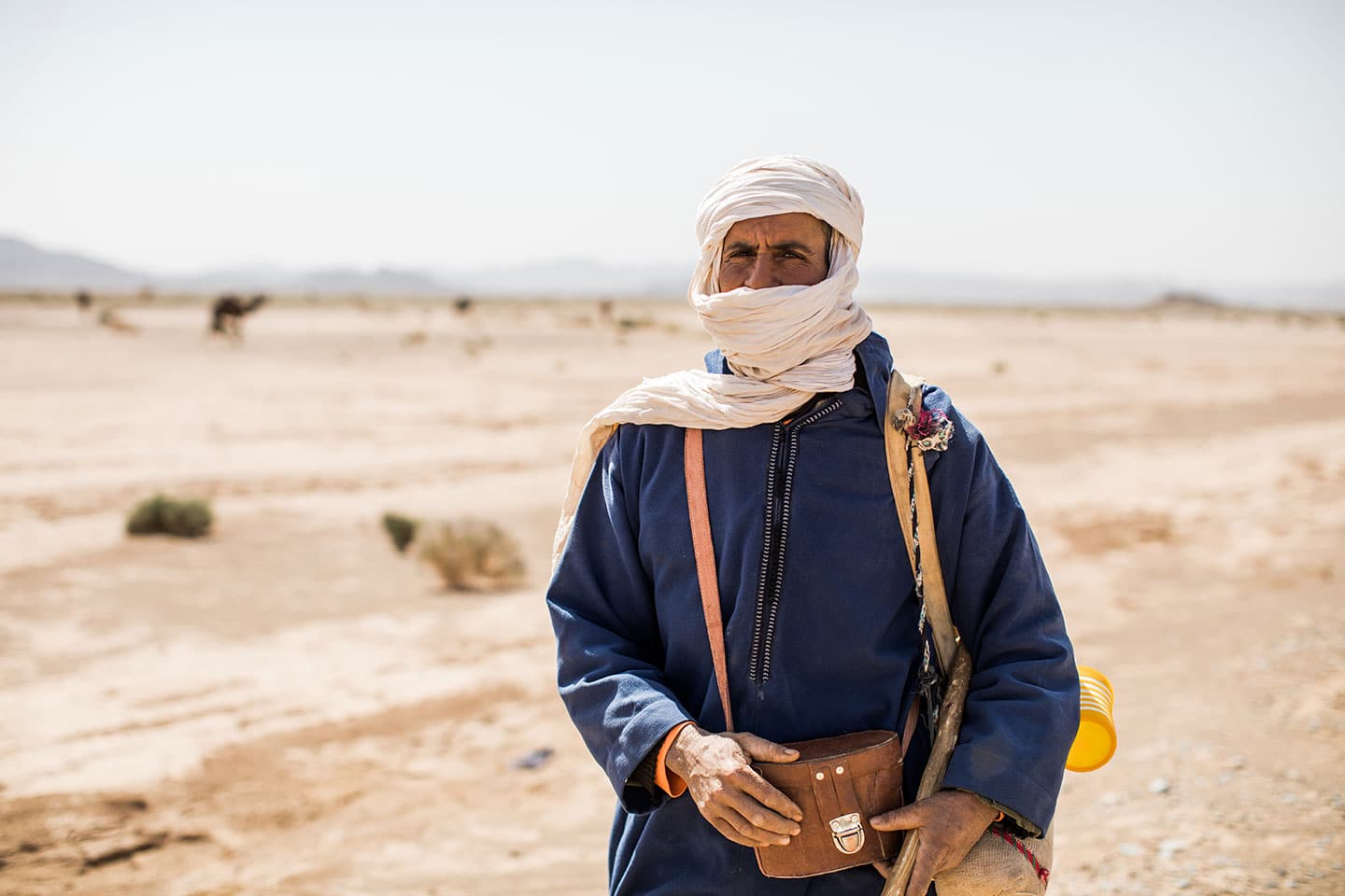 Bedouin guy in the Sahara Desert in Morocco