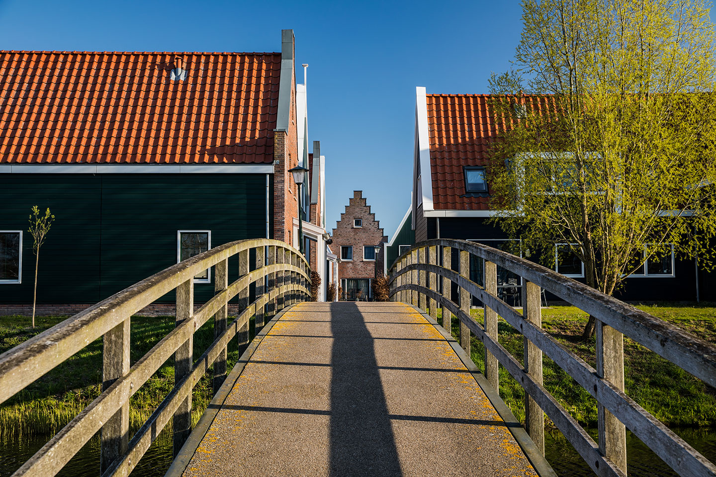 Cute Dutch houses in Volendam, the Netherlands