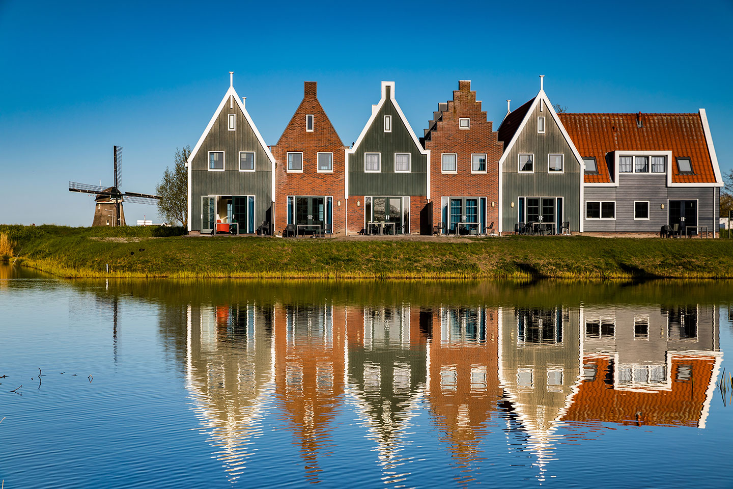 Dutch architecture in Volendam, the Netherlands