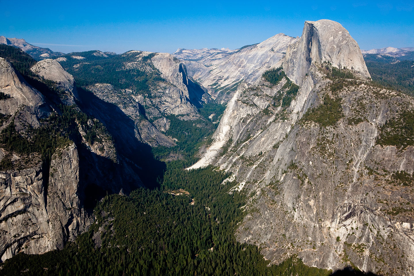 Half dome view in Yosemite National Park, California